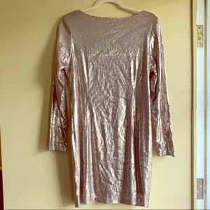 Kardashian Kollection gold sequin dress